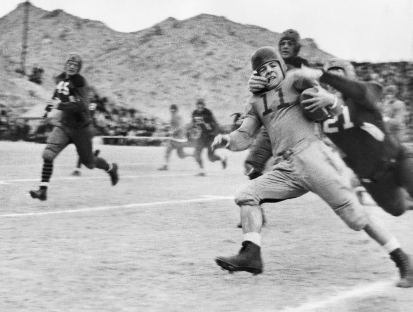 Foootball College Game Sun Bowl 1937 Texas vs W. Virginia
